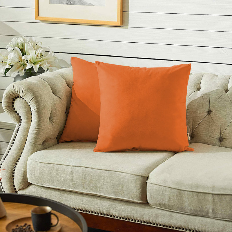 Square Pillow Cover, 16" x 16", Orange