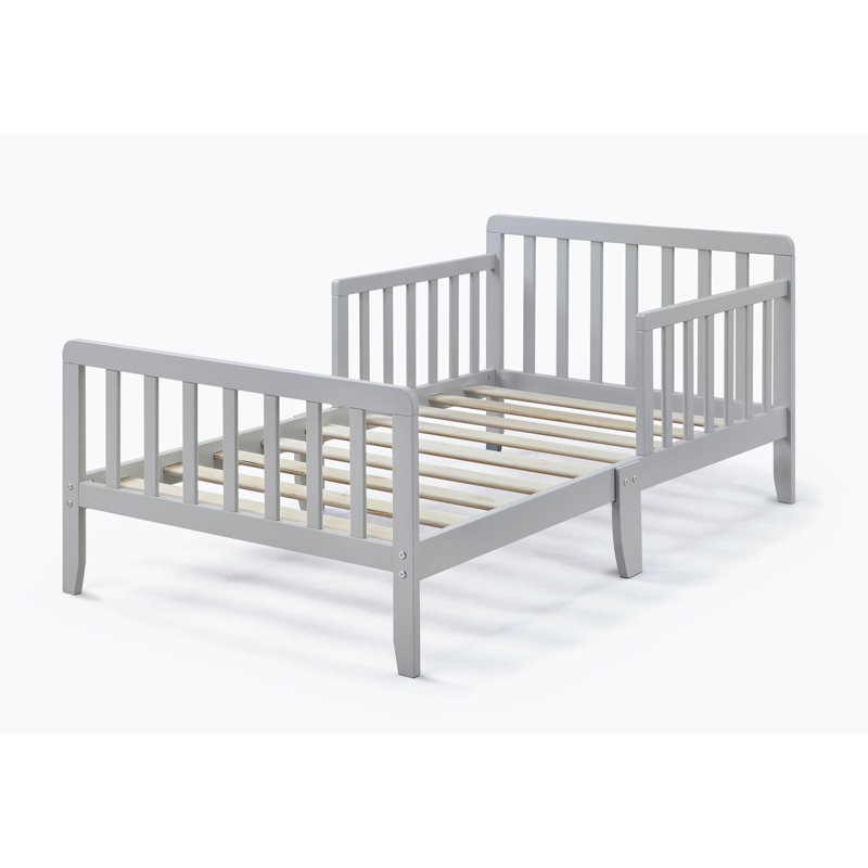 Lit pour enfant régulier de 22,89 po sans matelas (convient aux matelas de lit de bébé de taille standard), Gris clair