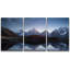 «Night Sky with Stars and the Milky Way over a Mountain Lake», reproduction d'art graphique sur toile 3 pièces-56497912