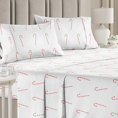 Ensemble de draps de Noël, literie festive, doux et confortable, draps sans plis