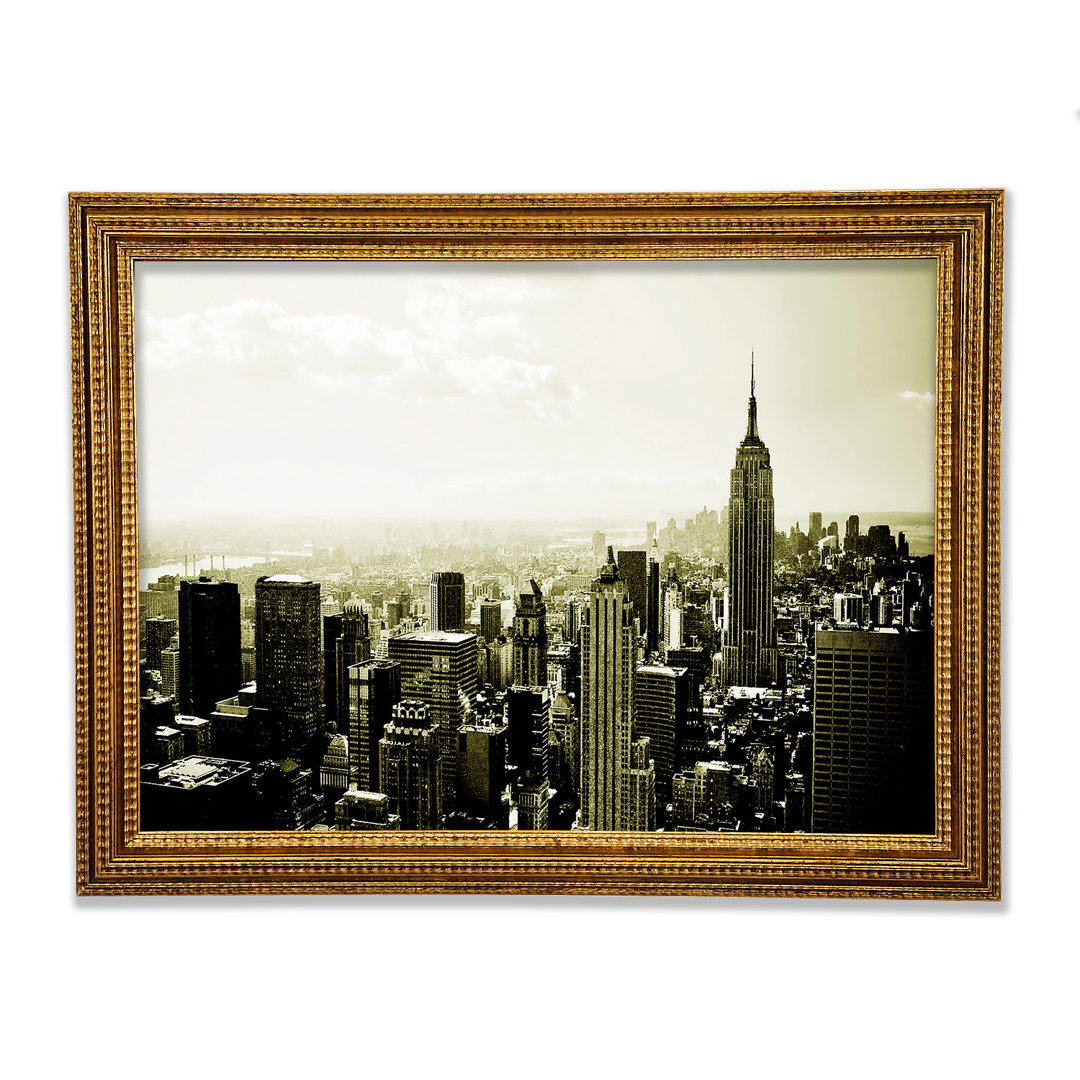 New York Skyline Sepia - Druck