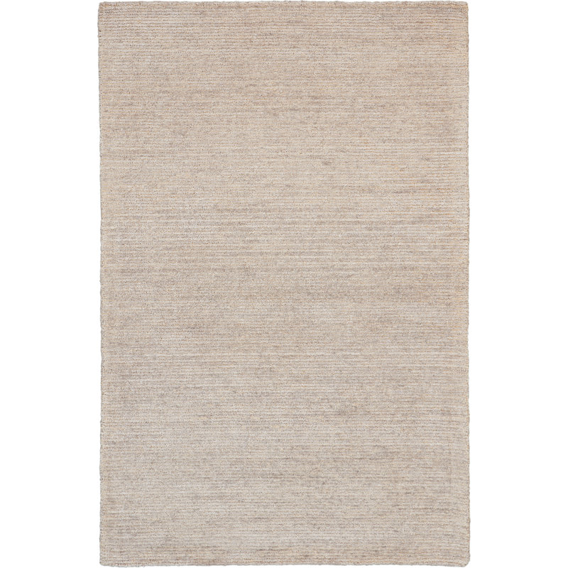 Tapis beige fait à la main Lahoma, Rectangle 5 pi 3 po x 7 pi 5 po