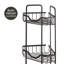  Étagère de salle de bain 3 niveaux en aluminium noir