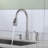 3-Hole Pull Down Kitchen Faucet With Soap Dispenser And Unique Individual Handle-105271502