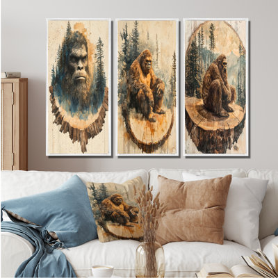 Wooden Gnome In A Forest Landscape I - Bigfoot Canvas Prints Collection