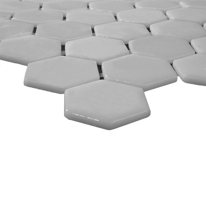 Carrelage en verre 11 pi x 16,325 po Hot Love Love, Blanc