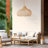 Kloe Outdoor Rattan Pendant Light - 24" Natural Brown Dome 1-Light Polished Handwoven Adjustable Light Fixture For Covered Patio, Porch in Modern, Traditional, Boho & Coastal Style-405726488-405726481