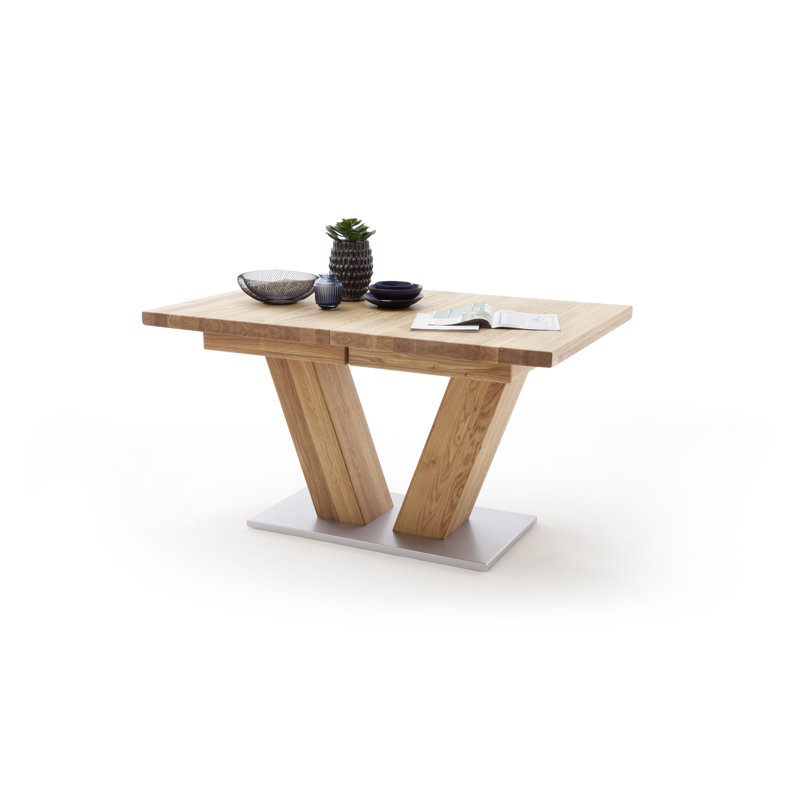 Demarco Oak Solid Wood Dining Table, Wild oak, 78cm H x 180cm W x 100cm D
