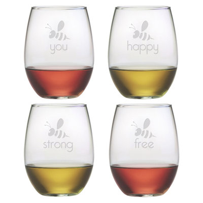 Ensemble de verres à vin sans pied 21 oz 4 pièces be you be you