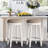 Bar Stools Set Of 2, 26" Counter Height, 360° Swivel Wooden Barstool With Fabric Upholstered Seat For Kitchen, Dining, And Living Room-1094084858