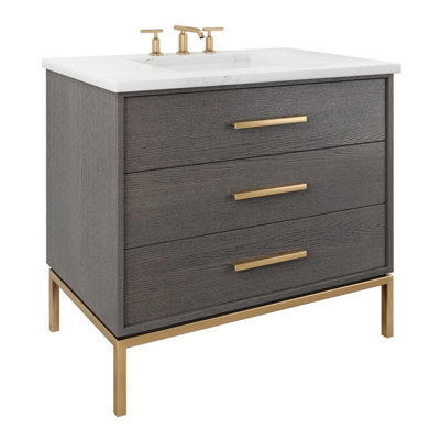 Rift White Oak Three-Drawer Single Bath Vanity
