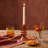 Amber Glass Taper Candle Holder