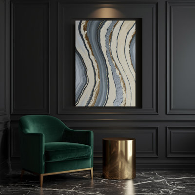 Art mural sur toile gris diagonal
