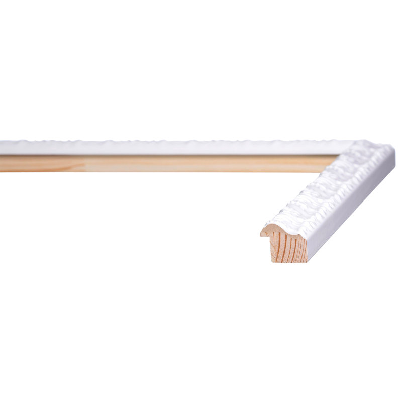 Cadre pour photo simple en bois embossé, 5 po x 7 po, Blanc