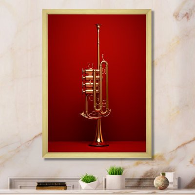 Regal Red Trumpet Triumph sur impression sur toile