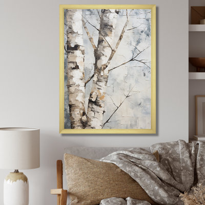 «Gray Minimalisme Sycamores Tree Shade II», reproduction sur toile