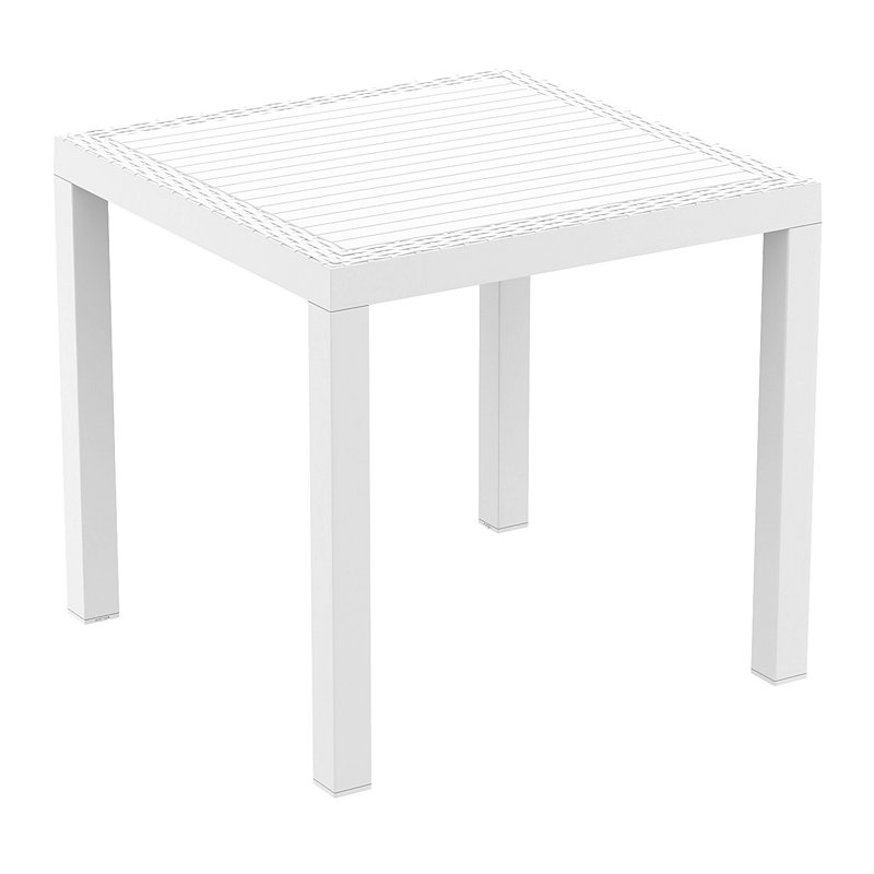 Diaz 4 - Person Patio Dining Set with Square Table, White