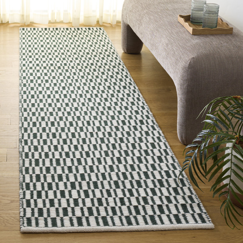 Vermont Hand Woven Wool, Cotton Solid Color Indoor Rug, Runner 2'3" x 9'