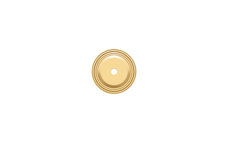 Metal Knob Backplate, PVD Polished Brass