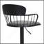 Tabouret de bar ajustable en similicuir gris et métal noir Nash