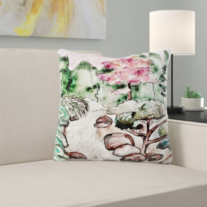 Coussin de jardin japonais Padron, Microsuède, Intérieur