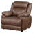 Zeshaun Upholstered Padded Arm Accent Chair Dark Brown