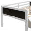 Lit mezzanine simple avec lit en bois et deux boîtes de rangement - Blanc-1002624093