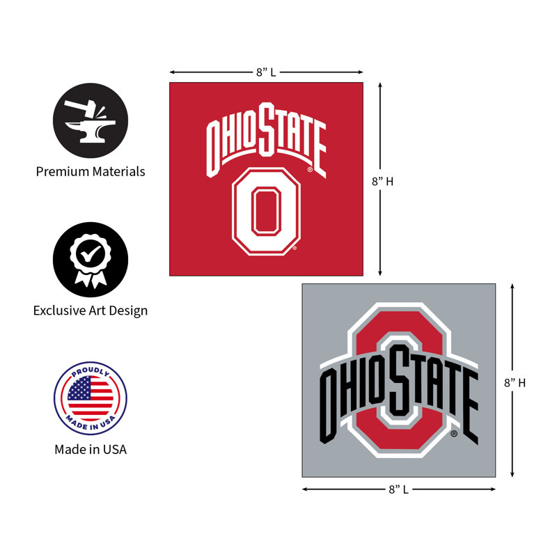 Carreaux muraux mobiles Ohio State University, collection 2 pièces