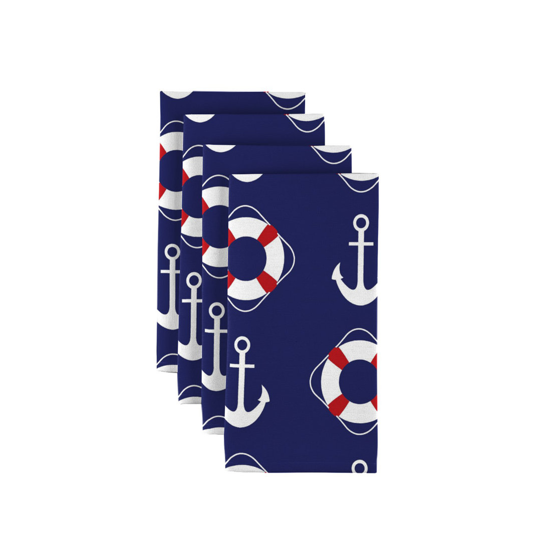 Polyester Nautical Square Napkin (Set of 12) Fabric Textile Products, Inc.