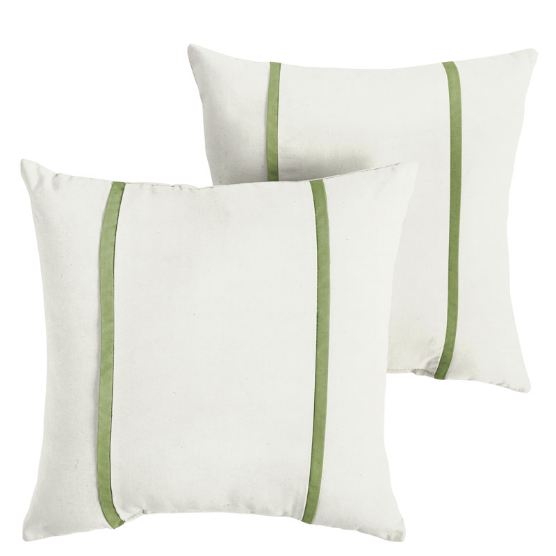 Housse et insert de coussin extérieur carré Gatley, 18 po x 18 po, Ivoire