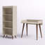 Ensemble de bureau d'ordinateur avec huche 2 pièces Amecia-548780530