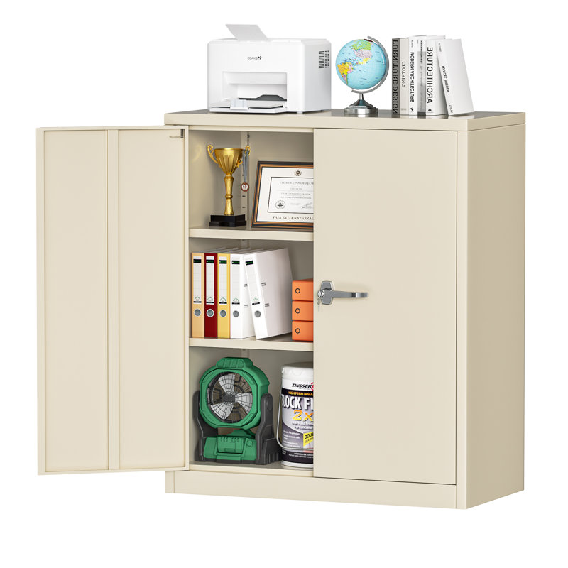Armoire de rangement à 2 tablettes Iaconetti, Gris