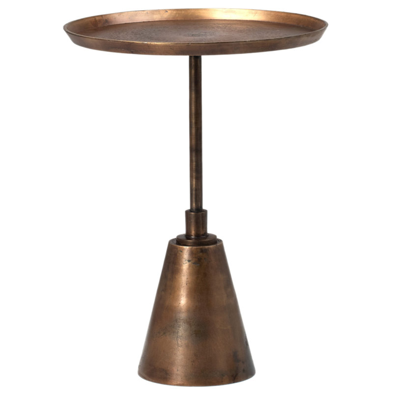 Table de bout à piédestal Leah Ferri, H 22 po x l 16 po x P 16 po