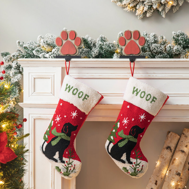 20.00"L Hooked Stocking, Dog