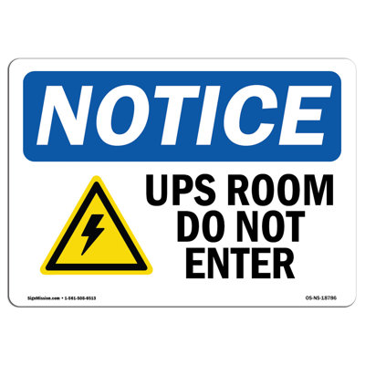UPS Room Do Not Enter Sign