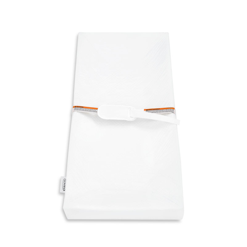 White PVC-Free PEVA 4-Sided Contoured Baby Changing Pad