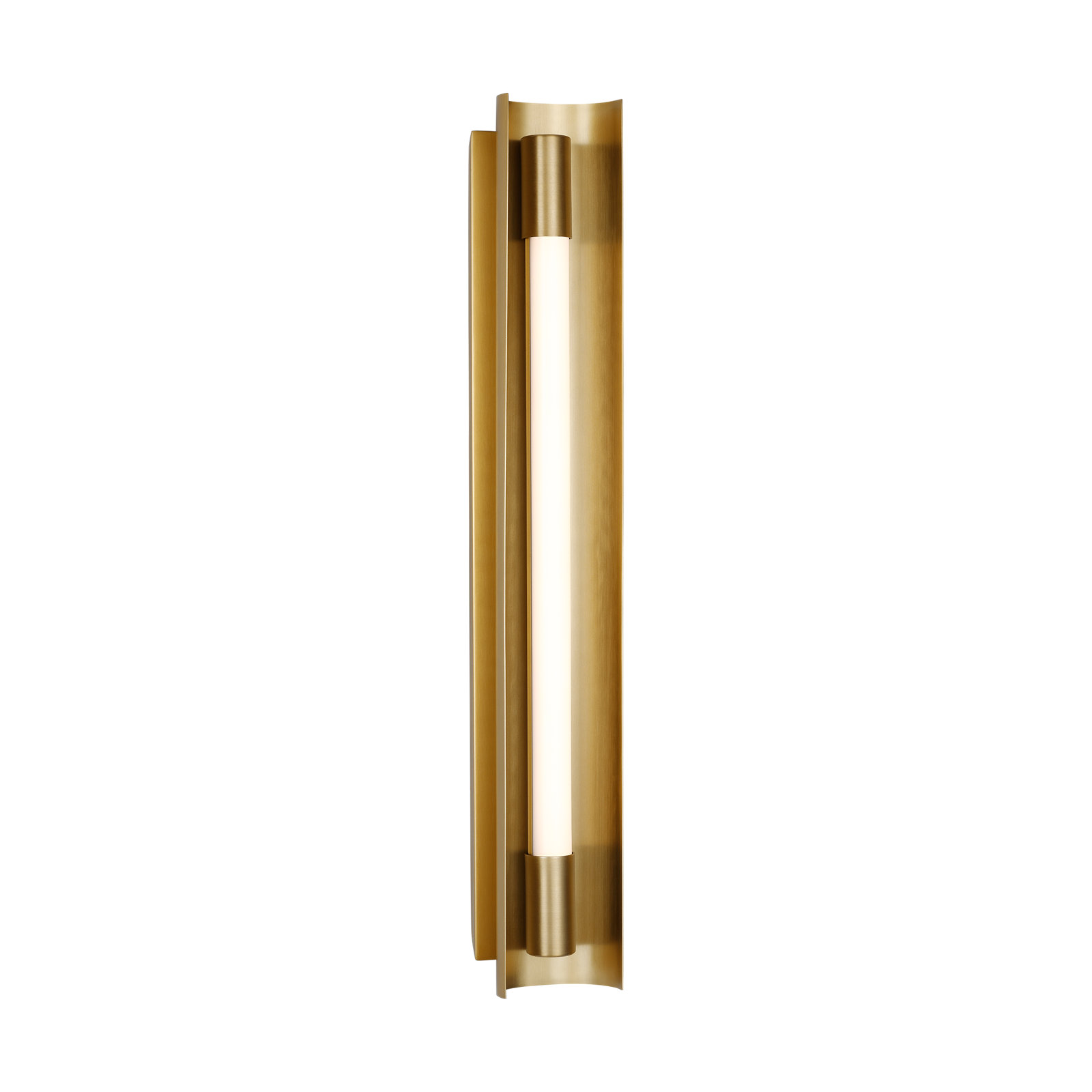 Single Dimmable LED Bath Bar, Burnished Brass