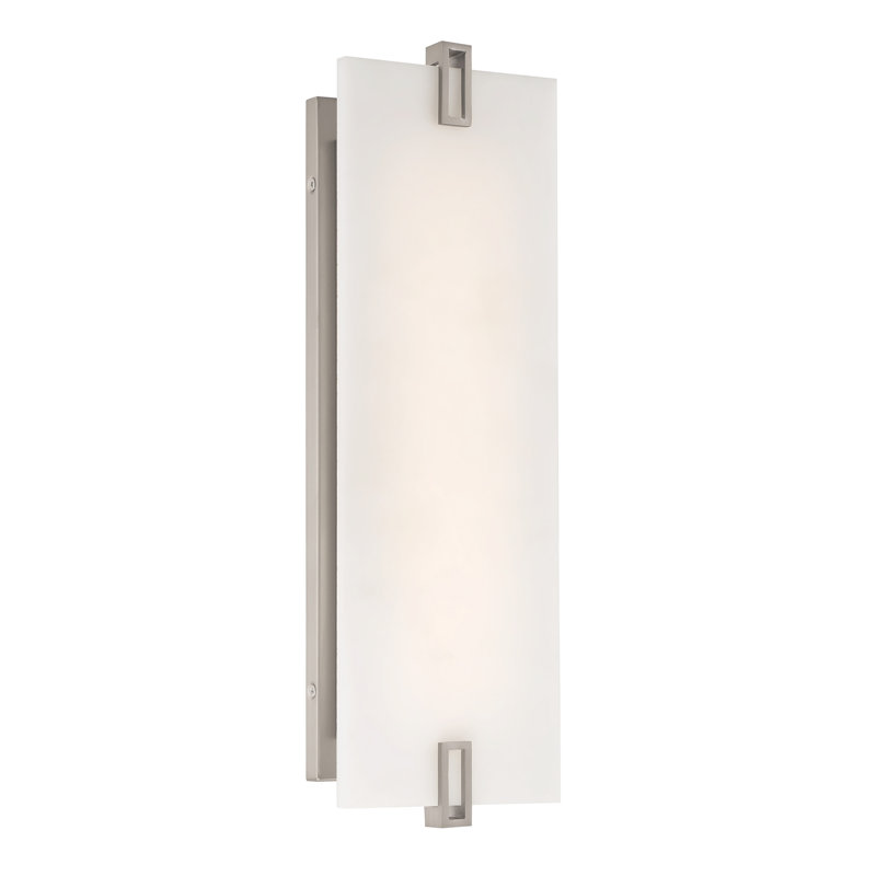 Steel LED Flush Mounted Sconce, 19" H x 6" W x 3.25" D