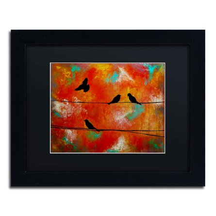 Bird Birds Of Flight Framed On Canvas by Nicole Dietz Print