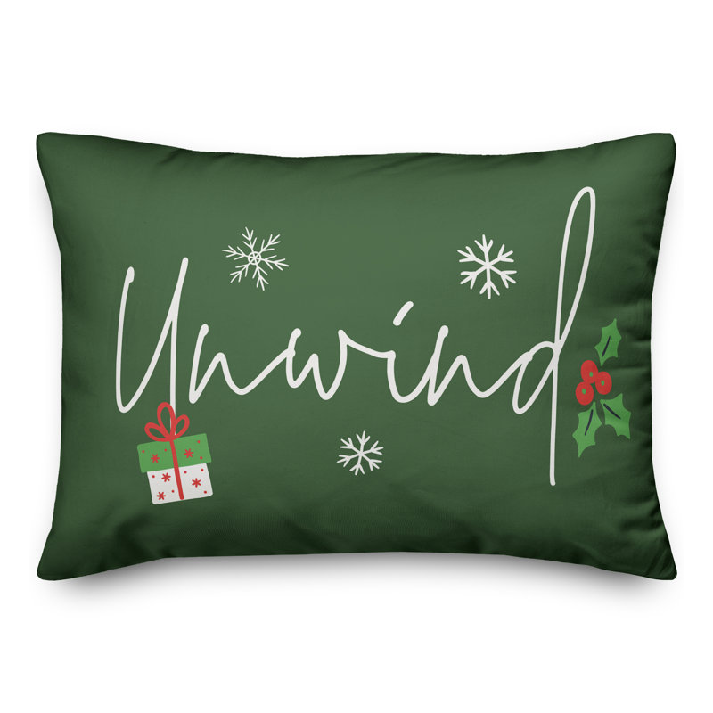  Unwind Rectangular Lumbar Cushion, Dark Green