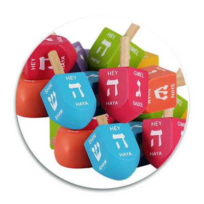 Dreidel en bois