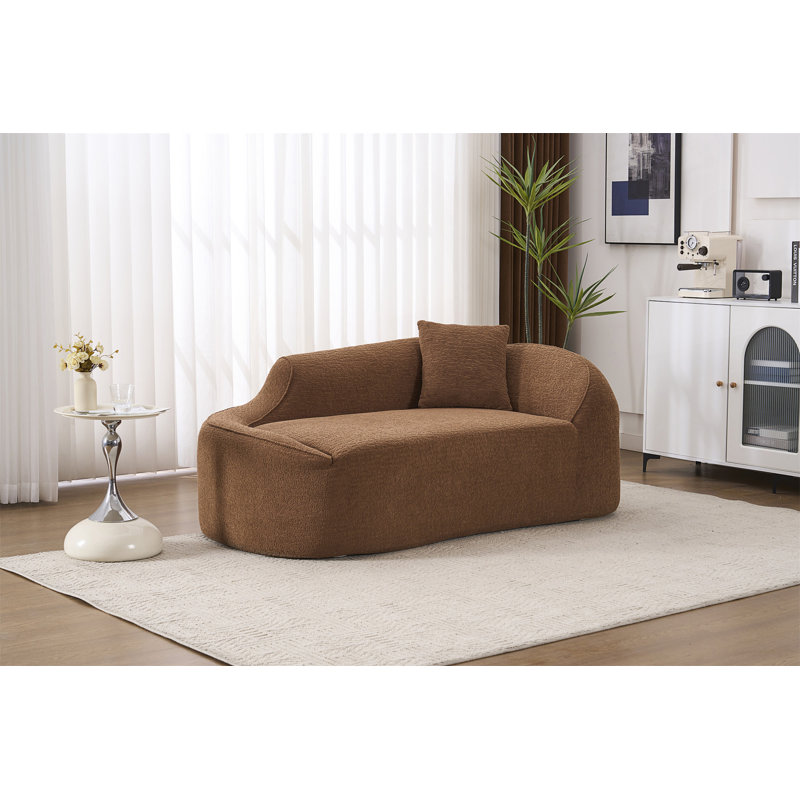Chaise longue longue Compression Curved, Caramel