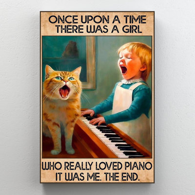 «Cherylène Who Really Loved Piano», reproduction d'art rectangulaire sur toile tendue sur toile tendue