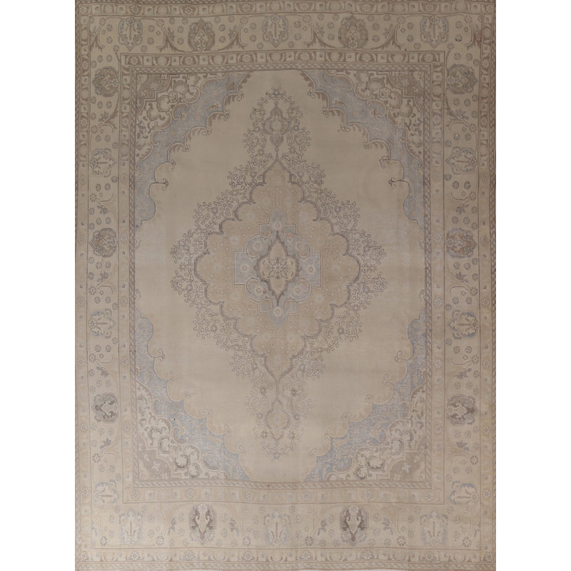 Tapis traditionnel en laine vieillie 9 x 12