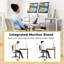 66" Computer Workstation With Monitor Stand Cpu Stand Printer Shelf & File Drawer