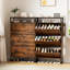 Armoire de rangement pour chaussures 24 paires, unité de rangement de chaussures industrielle avec 3 tiroirs rabattables