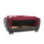 Primenest Nimbusflow Collection Upholstered Convertible Loveseat With Storage, PU Polyester-390082910