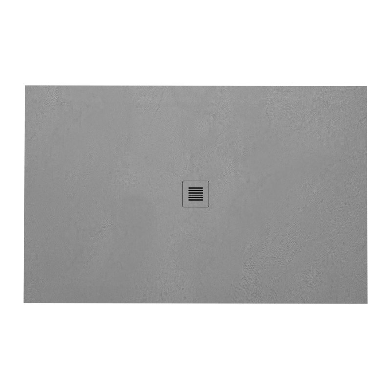 Feel 66'' W 42'' D Rectangular Shower Base, Concrete Gray 