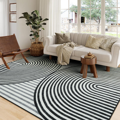 Tapis lavable à la machine pour tapis de salon moderne antidérapant