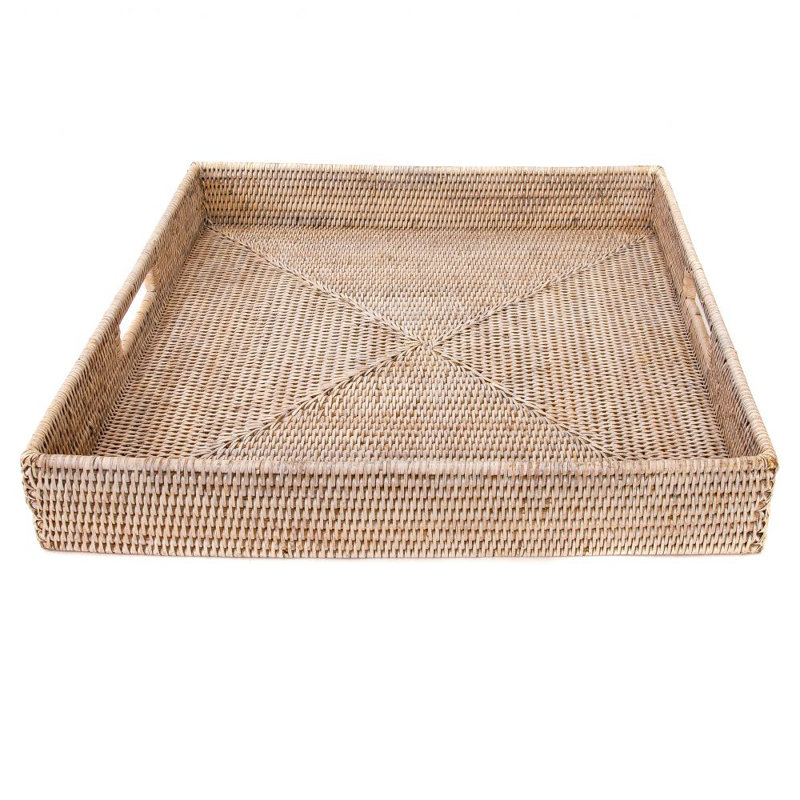Plateau de service Edmond, Noir Tudor, H 3 po x l 20 po x P 20 po, Pas de paquet